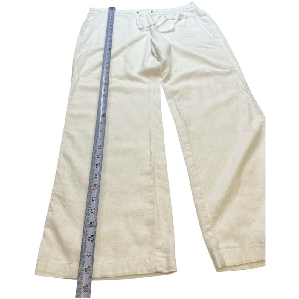 Per Se Linen Blend, Elastic Drawstring Waist, Color White, Size Large‎ - Picture 8 of 9